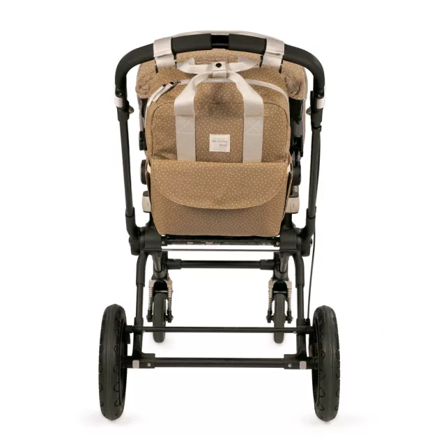 Walking Mum - Pelenkázó hátizsák - Pöttyös (Fahéj)