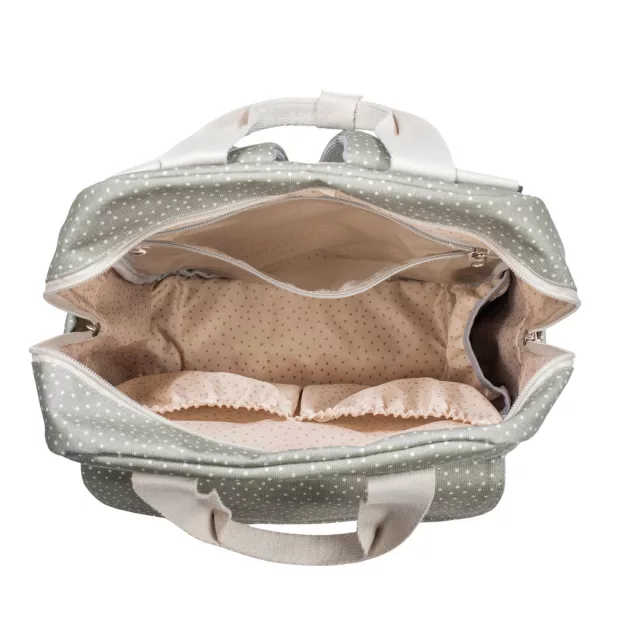 Walking Mum - Pelenkázó hátizsák - Pöttyös (Oliva)