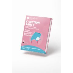   MomCare Császármetszés utáni Hasleszorító Bugyi beépített C-Satin panellel a heg körül - fekete S-M