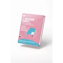   MomCare Császármetszés utáni Hasleszorító Bugyi beépített C-Satin panellel a heg körül - fekete L-XL