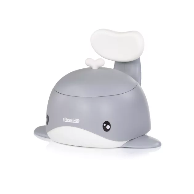 Chipolino Baby Whale bálna alakú bili tetővel - grey