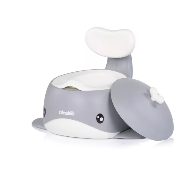 Chipolino Baby Whale bálna alakú bili tetővel - grey