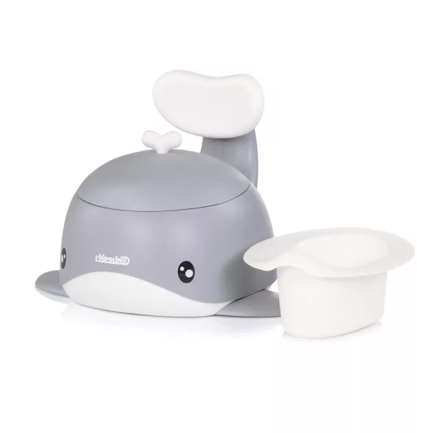 Chipolino Baby Whale bálna alakú bili tetővel - grey
