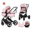 Chipolino Amore babakocsi mózessé alakítható sportrésszel - Powder pink