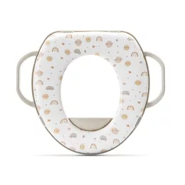   Lorelli párnázott WC szűkítő fogantyúval - Planets Beige