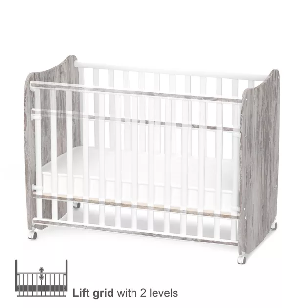 Lorelli Stars ringatható kiságy 60x120 - White / Artwood