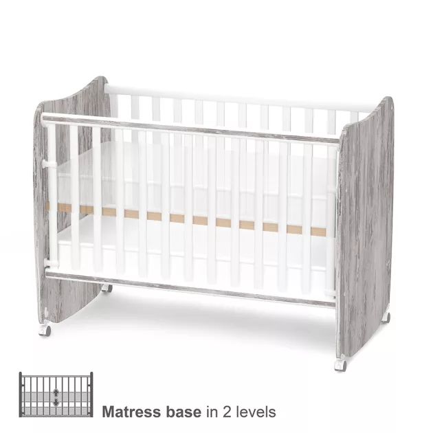 Lorelli Stars ringatható kiságy 60x120 - White / Artwood