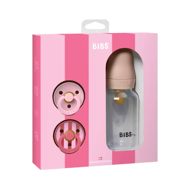 BIBS Szia, baba! ajándékcsomag (Púderrózsaszín)