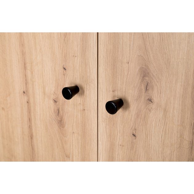 Little Sky Pauline 2 ajtós 2 fiókos szekrény - szürke & tölgy