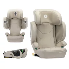   Lorelli Growgo 100-150 cm összecsukható i-Size isofixes gyerekülés -Beige