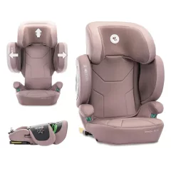   Lorelli Growgo 100-150 cm összecsukható i-Size isofixes gyerekülés - Pink