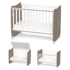 Lorelli Stars ringatható kiságy 60x120 - White / Coffee