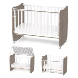 Lorelli Stars ringatható kiságy 60x120 - White / Coffee