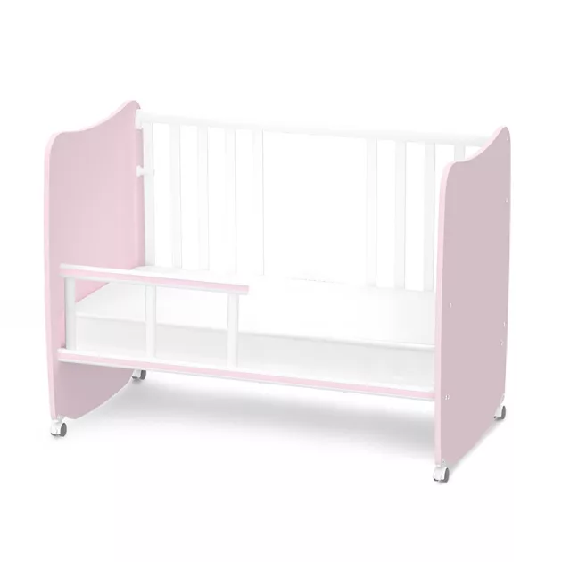 Lorelli Stars ringatható kiságy 60x120 - White / Orchid Pink