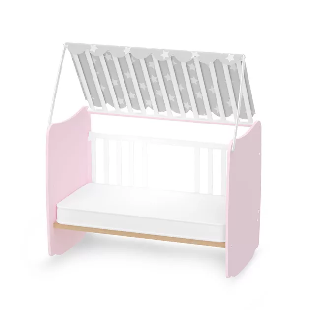 Lorelli Stars ringatható kiságy 60x120 - White / Orchid Pink