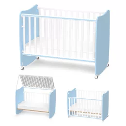 Lorelli Stars ringatható kiságy 60x120 - White / Baby Blue