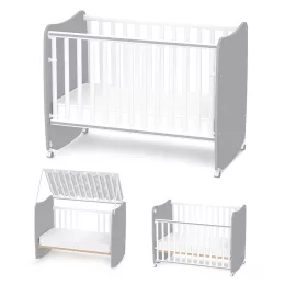   Lorelli Stars ringatható kiságy 60x120 - White / Stone Gray