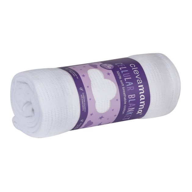 ClevaMama Légáteresztő pamut takaró 120 x 140 cm - Fehér