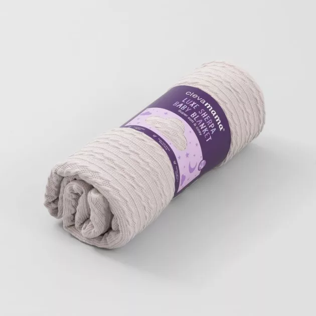 ClevaMama sherpa babatakaró 75x100 cm - Szürke