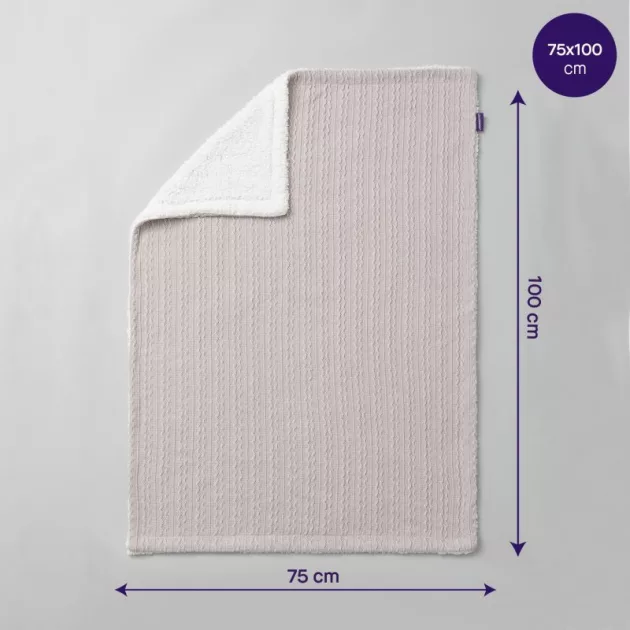 ClevaMama sherpa babatakaró 75x100 cm - Szürke