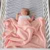 ClevaMama Légáteresztő pamut takaró 80 x 100 cm - Rózsaszín