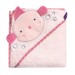 ClevaMama Extra nagy bambusz babatörölköző - Rózsaszín