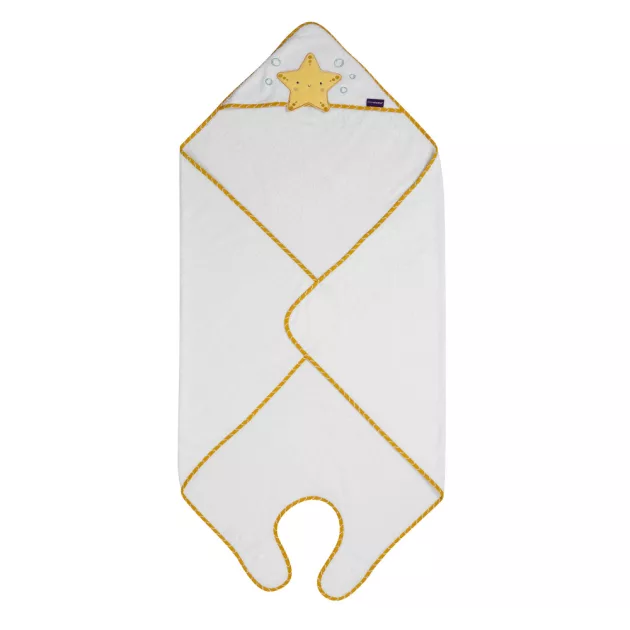 ClevaMama Extra nagy bambusz babatörölköző - Fehér