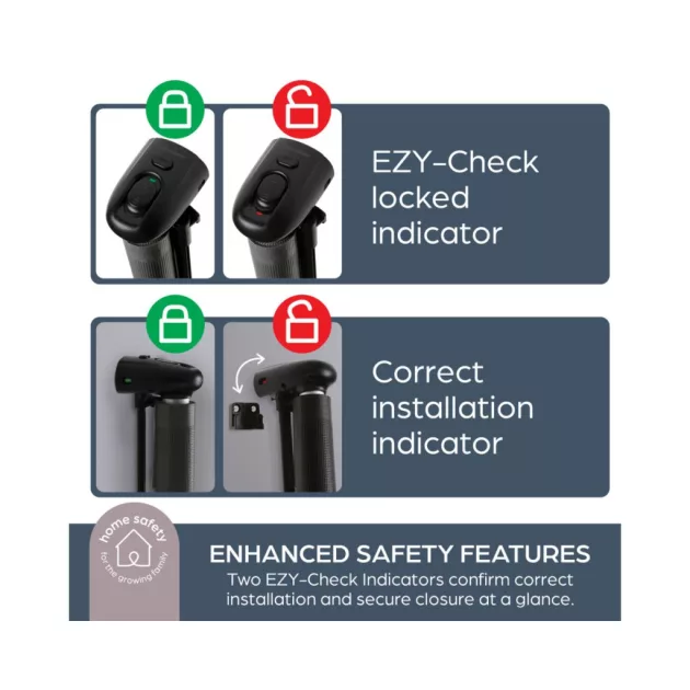 Dreambaby Glide 'n' hide xtra biztonsági ajtórács 140 cm-ig - fekete