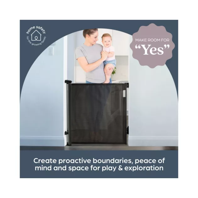 Dreambaby Glide 'n' hide xtra biztonsági ajtórács 140 cm-ig - fekete