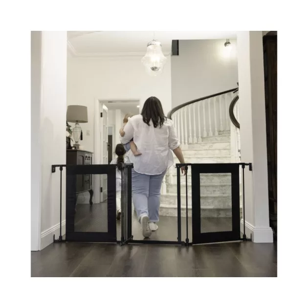 Dreambaby Endeavour 3 biztonsági ajtórács 195 cm-ig - fekete háló és fém részletek