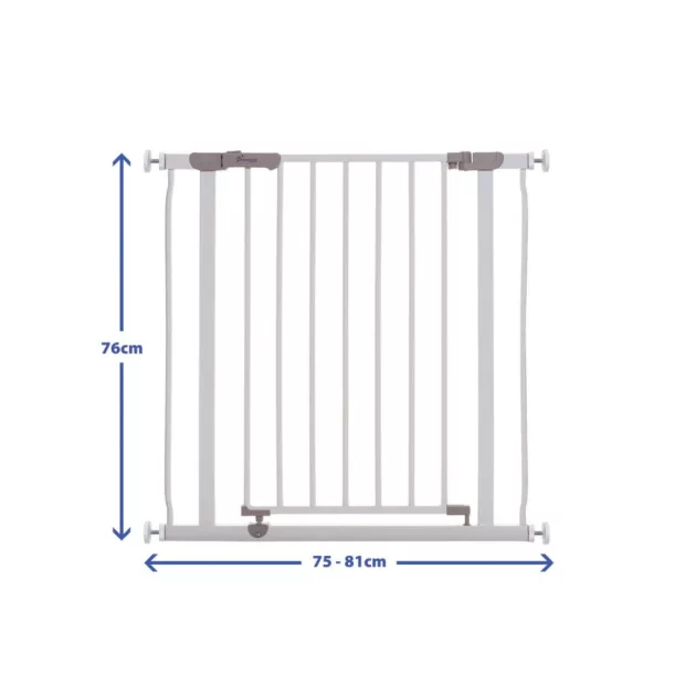 Dreambaby Ava biztonsági ajtórács 75-81 cm - fehér