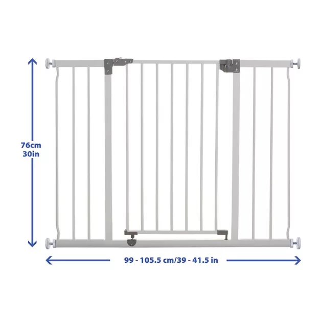 Dreambaby Liberty extra széles biztonsági ajtórács 99-105,5 cm - fehér