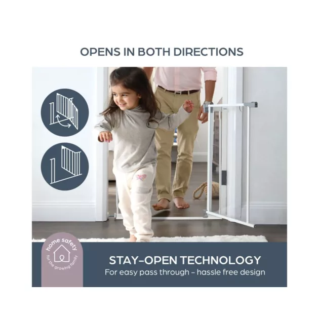 Dreambaby Clear view biztonsági ajtórács 75-81 cm - fehér