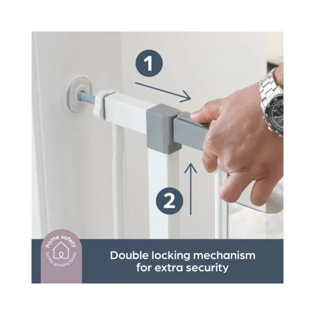 Dreambaby Clear view biztonsági ajtórács 75-81 cm - fehér