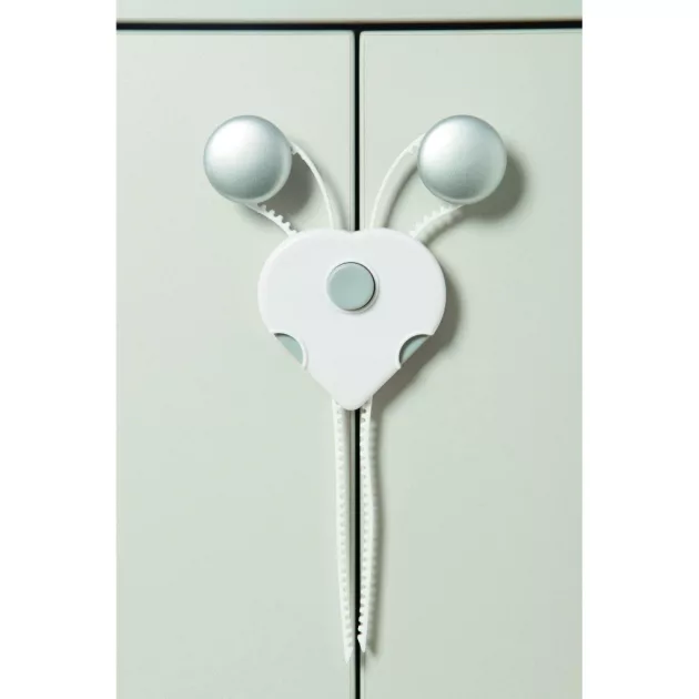 Dreambaby 2 ajtós szekrényzár - fehér