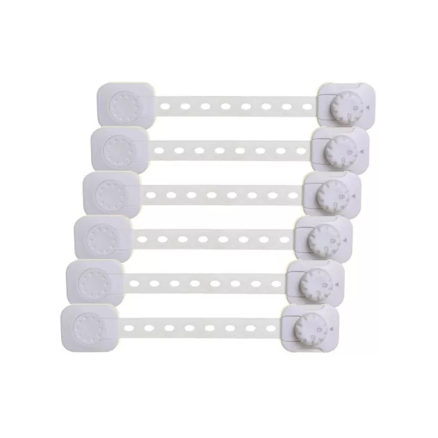 Dreambaby Twist 'n lock multifunkciós zár 6 db - fehér