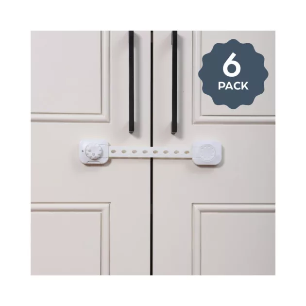 Dreambaby Twist 'n lock multifunkciós zár 6 db - fehér