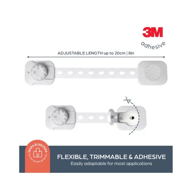 Dreambaby Twist 'n lock multifunkciós zár 6 db - fehér