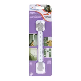   Dreambaby Twist 'n lock multifunkciós zár - fehér/szürke
