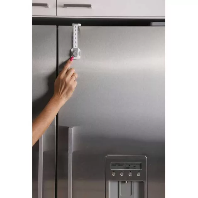 Dreambaby Twist 'n lock multifunkciós zár - fehér/szürke