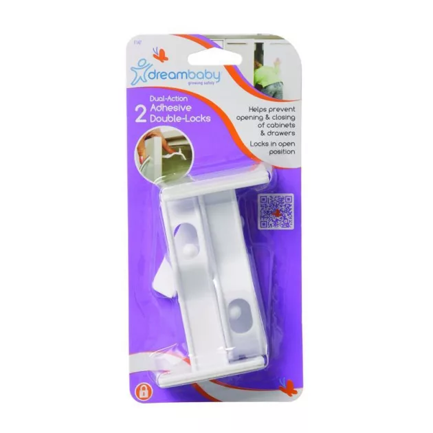 Dreambaby Öntapadós fiók vagy szekrény dupla zár 2db