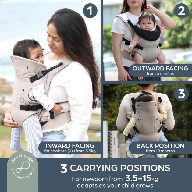 Dreambaby Journey ergonomikus 3az1 ben babahordozó - bézs