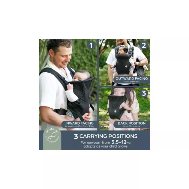Dreambaby On the Move 3az1 ben babahordozó - fekete