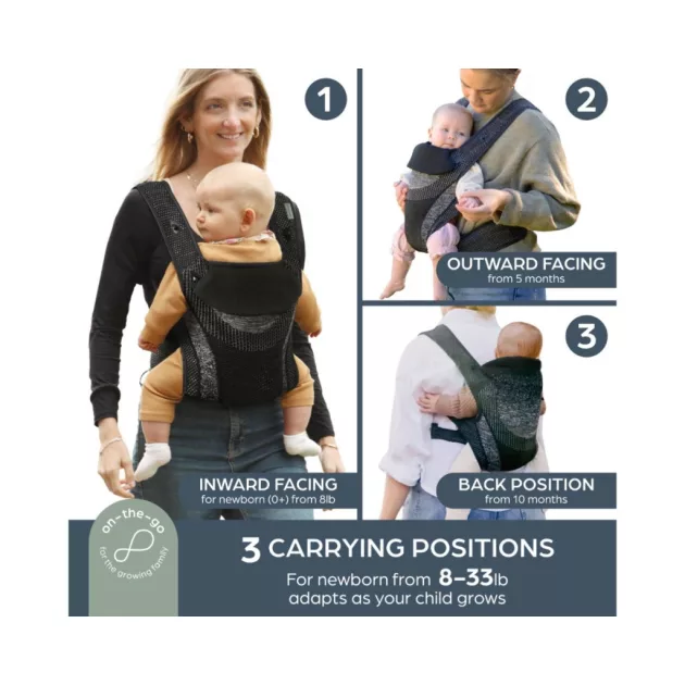 Dreambaby Inspire szövet babahordozó - fekete