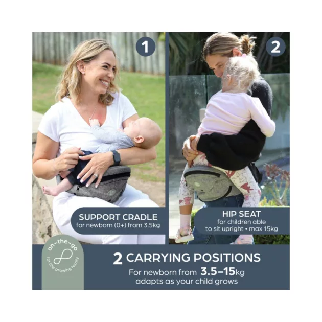 Dreambaby Up & go csípőhordozó - szürke