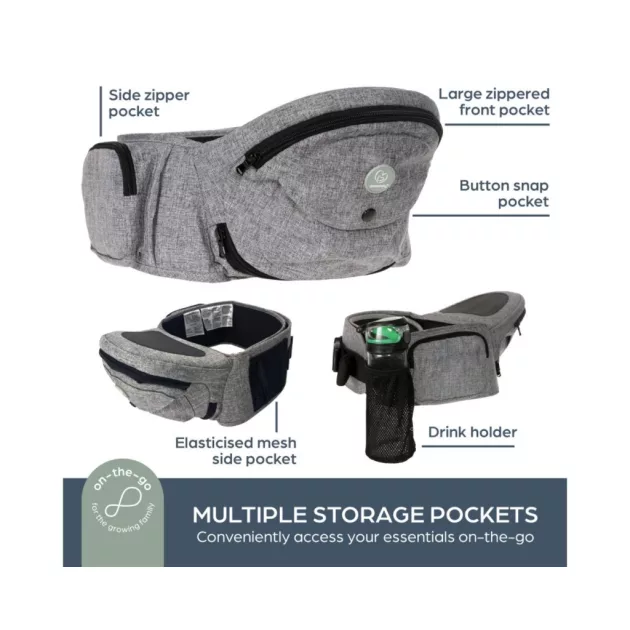 Dreambaby Up & go csípőhordozó - szürke