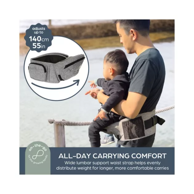 Dreambaby Up & go csípőhordozó - szürke