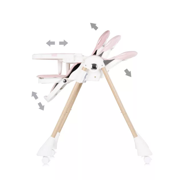 Chipolino Candy Shop multifunkciós etetőszék - Powder pink