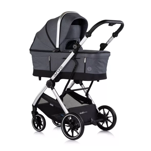 Chipolino Aurora 3az1-ben multifunkciós babakocsi - Charcoal