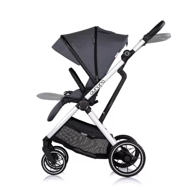 Chipolino Aurora 3az1-ben multifunkciós babakocsi - Charcoal